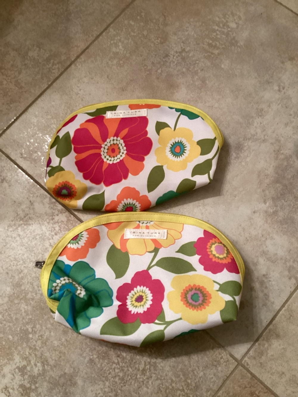 NWOT Trina Turk for Clinique Cosmetic Pouch Bundle